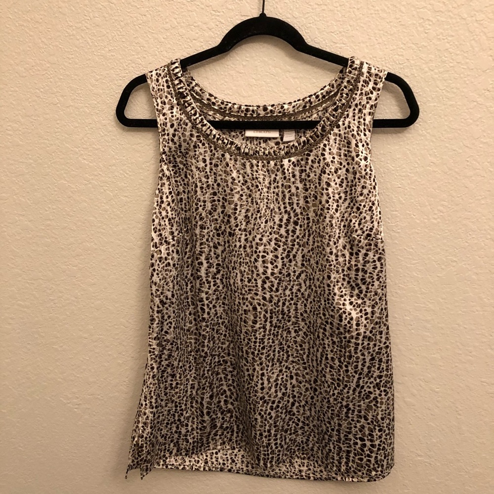 Chico’s Patterned Blouse Tank Top